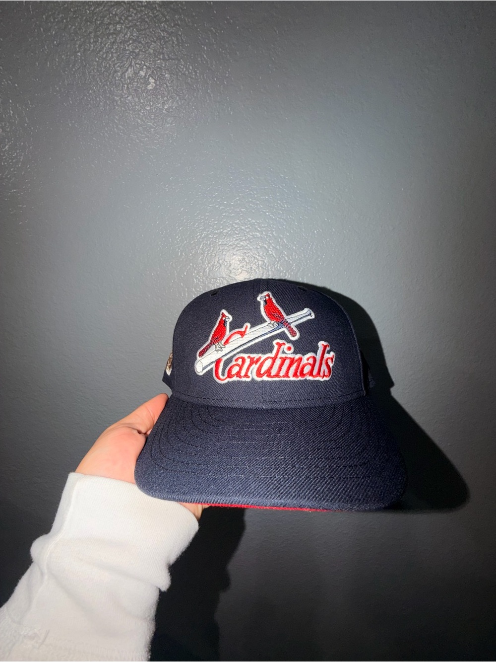 New Era Navy and Red Cardinals Snapback Hat